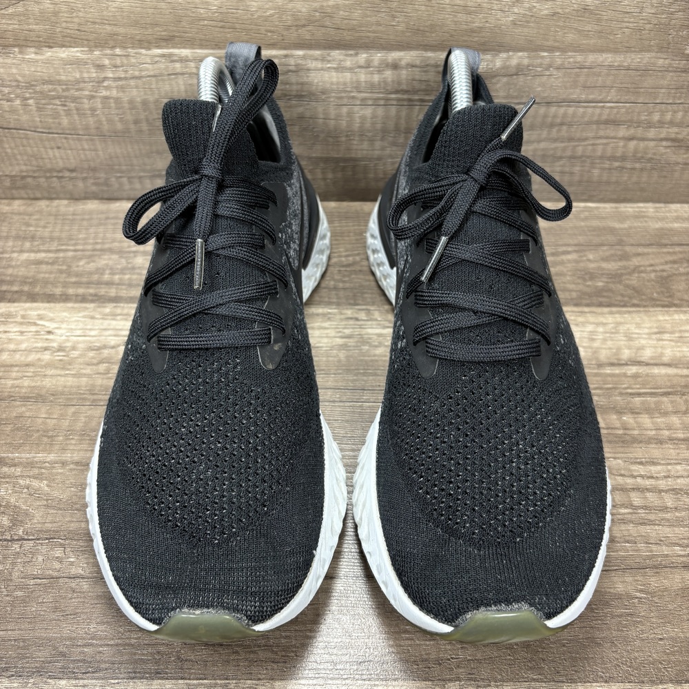 Nike Epic React Flyknit Black Gray Mens US Size 10 AQ0067-001 Running Shoes - Picture 2 of 9